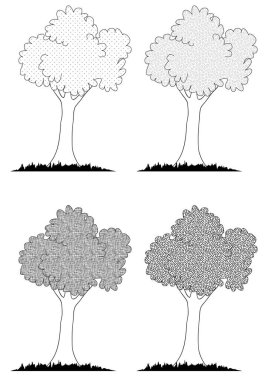 Ağaçlar. vektör illüstrasyonu