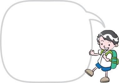 Boş bayrağı olan bir çocuğun resmi.