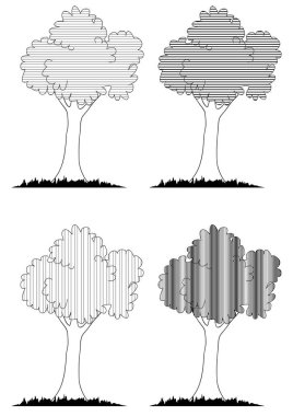 Ağaçlar ve bitkiler.