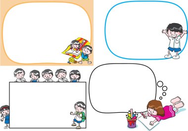 çocuk afişi, vektör tasarımı 