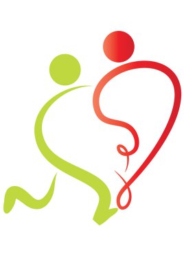 Bir kadın ve erkeğin vektör çizimi