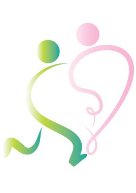 Bir adamın siluetinin vektör çizimi