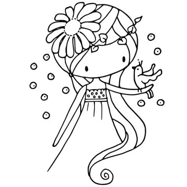 Çocuklar için boyama kitabı. vektör illüstrasyonu