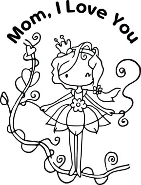 Çizgi film kızlarıyla vektör çizimi 