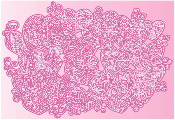 Güzel dekoratif kalp koleksiyonu, aşk konsepti 