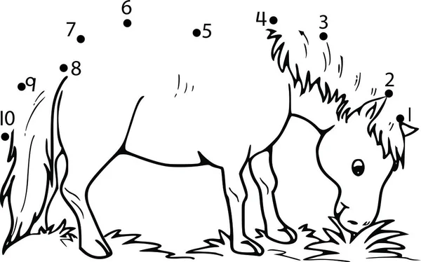 Vector Illustration Horse Dog — Stock Vector