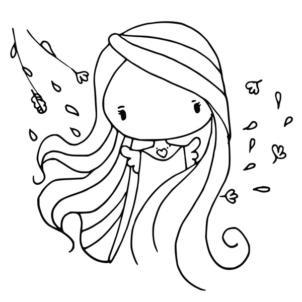 Beyaz arka planda, vektörde, resimde izole edilmiş saç stili olan güzel bir kızın portresi.