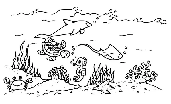 Bir balığın karikatür çizimi