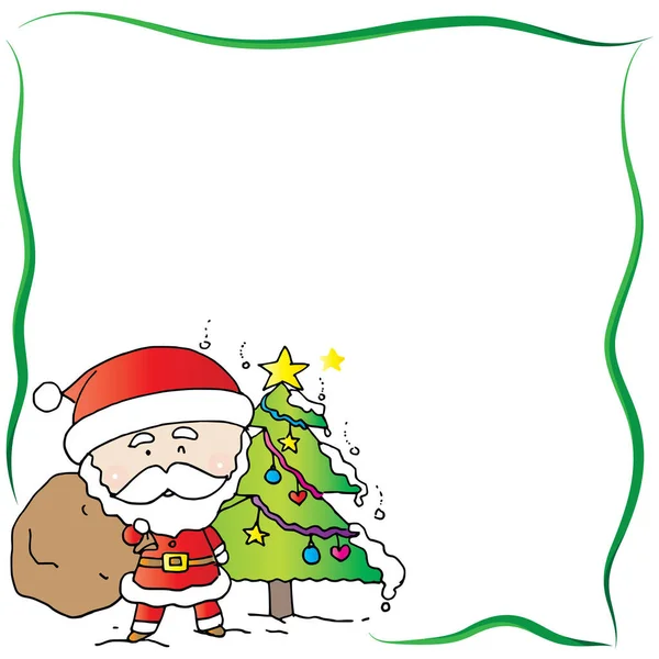Babbo Natale Isolato Sfondo Bianco Illustrazione Vettoriale — Vettoriale Stock