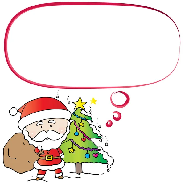 Noel Baba beyaz arka planda izole edilmiş, vektör illüstrasyonu