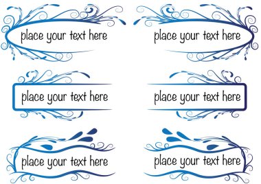 Tasarım için vektör vintage çerçeveleri kümesi