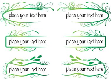 Vektör çiçek bayrakları seti