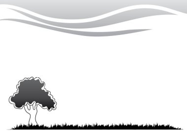 Doğa ile soyut arkaplan