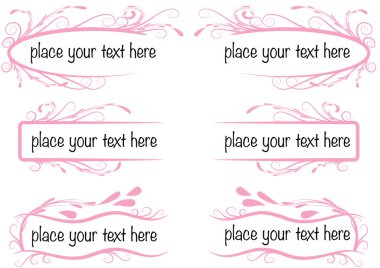 Hattal ögeleri olan vektör düğün davetiye kartları kümesi