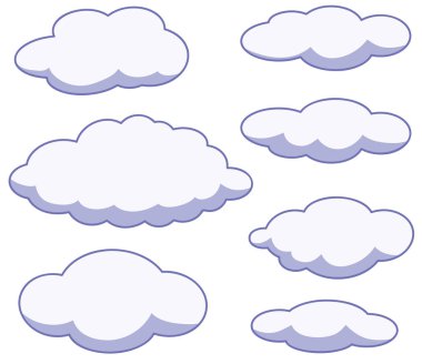 bulut simgeleri dizisi