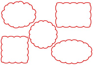 Tasarımınız için vektör çerçeveleri kümesi