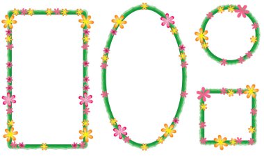 Tatil için çiçek çerçevesinin vektör çizimi