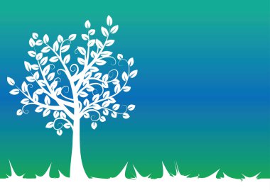 Bir ağacın vektör illüstrasyonu