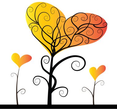 Bir kalbin vektör illüstrasyonu