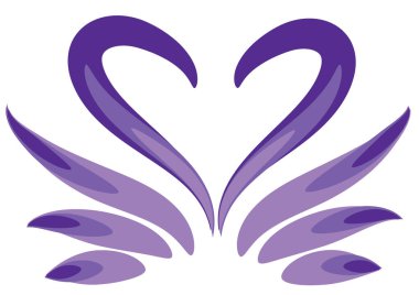 Mor bir kalbin vektör çizimi 