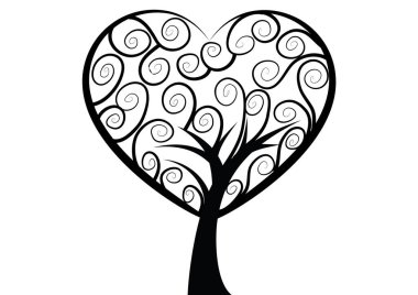 Kalp şeklinde bir ağaç