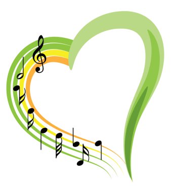 Bir müzik notasının vektör çizimi