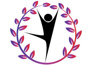 Lotus pozundaki bir kadının vektör çizimi