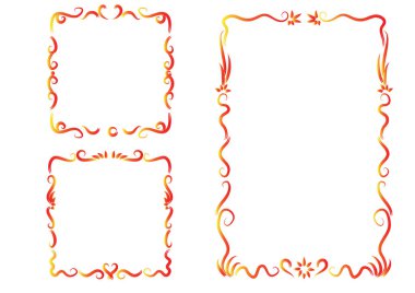 Dekoratif çerçevelerin vektör kümesi
