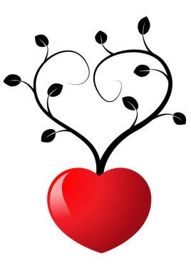 kalp şekli ikon vektör illüstrasyonu