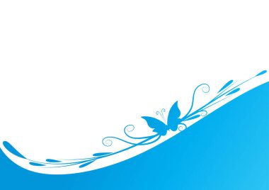 Güzel mavi çiçek arkaplanının vektör çizimi