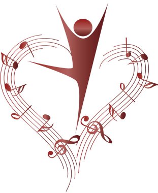 Müzik notalarının vektör çizimi