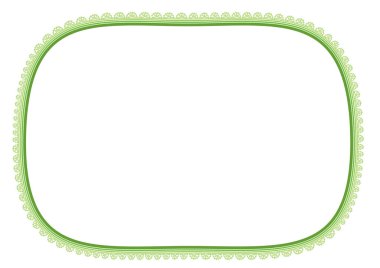 yeşil çerçeve ve bir ayna resmi