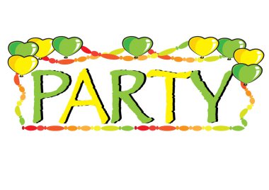 Mutlu yıllar renkli balonlu doğum günü kartı