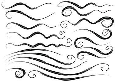 vektör soyut dalgalar kümesi