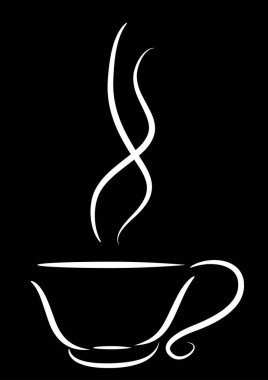 Bir kahve fincanının vektör çizimi