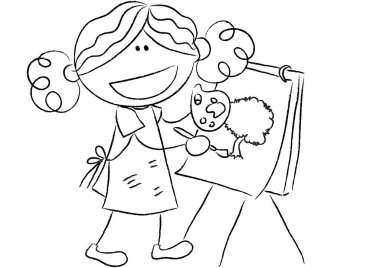 Çocuklar için boyama kitabı. vektör illüstrasyonu