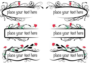 kaligrafik tasarım elementlerinin vektör kümesi