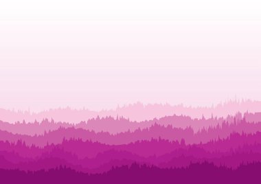 Dağ manzarasının vektör çizimi