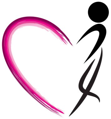 Bir kalp şeklinin vektör illüstrasyonu