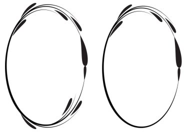 Beyaz arkaplanda izole edilmiş boş alanı olan güzel dekoratif çerçeveler, vektör illüstrasyonu 