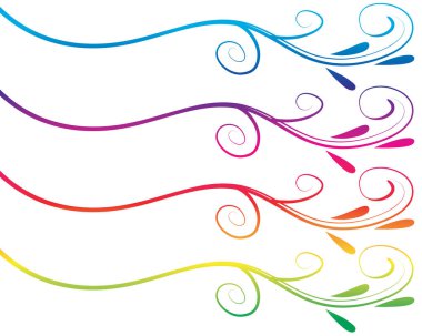 Beyaz arkaplan, vektör, illüstrasyon üzerinde izole edilmiş çerçeveler için dekoratif renkli çiçek kenarlıkları 