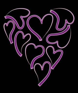 Bir kalbin vektör illüstrasyonu