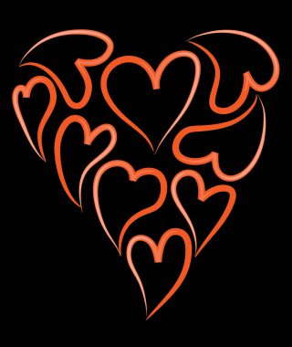 Bir kalbin vektör illüstrasyonu