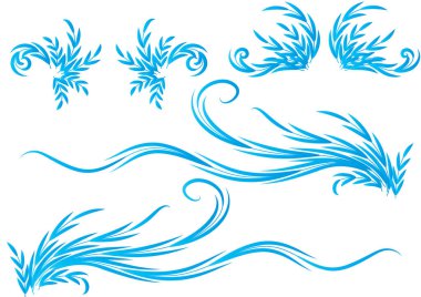 Mavi su dalgaları seti