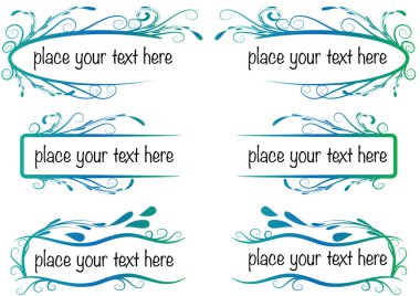 Vektör vintage çerçeveleri ve etiketleri kümesi