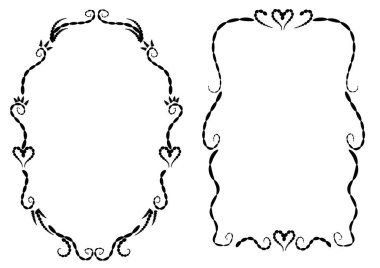 Dekoratif çerçevelerin vektör kümesi