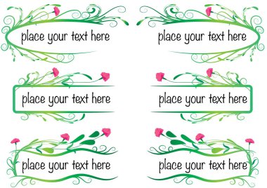 Tasarımınız için çiçek vektör ögeleri kümesi