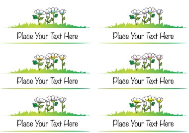 Bir dizi yaz çiçeğinin vektör çizimi