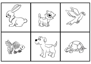 Çocuklar için boyama kitabı. vektör illüstrasyonu