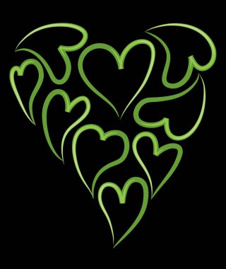 Bir kalbin vektör illüstrasyonu